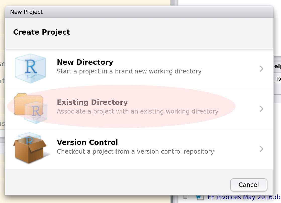 RStudio: New Project